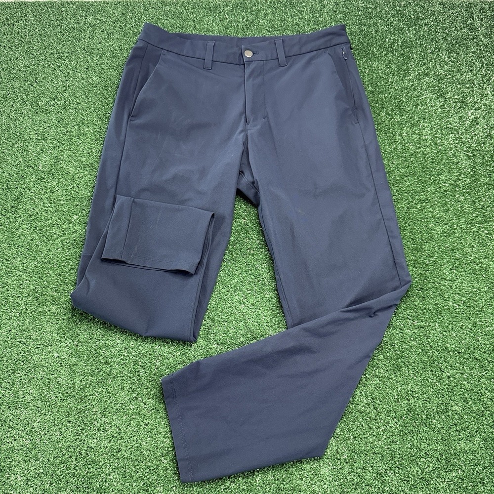 Lululemon Pants Men's Straight Comfort Stretch Chino Size 33x29 Blue - Picture 2 of 8